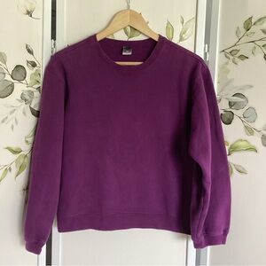 Cropped sweatshirt S purple Cheetah long sleeve women’s